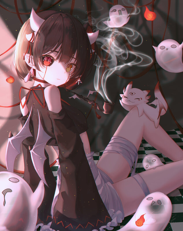Chibi Demon Girl — Black
