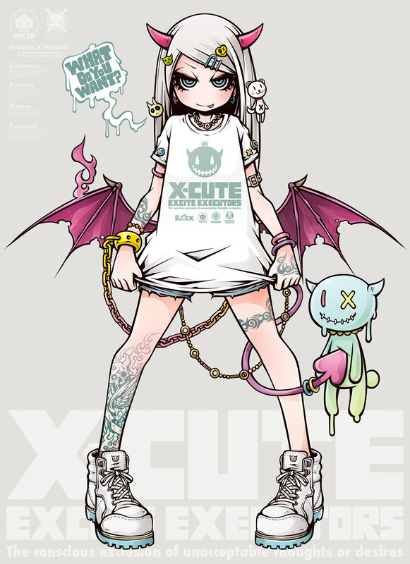 Chibi Demon Girl — White