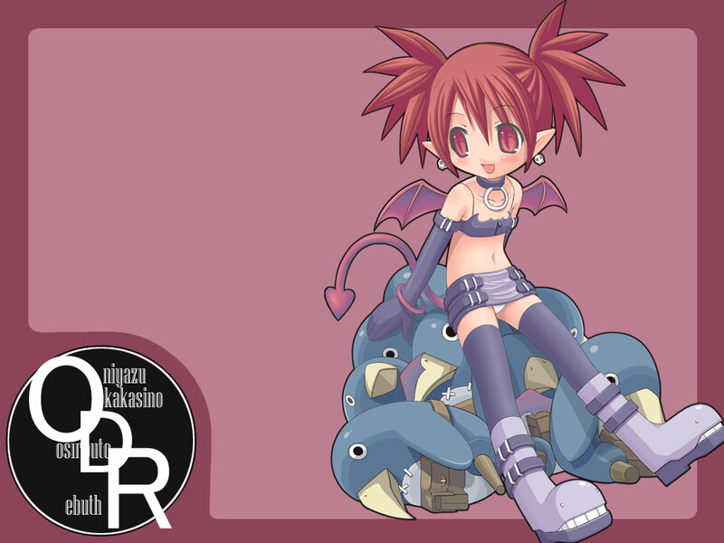 Chibi demon girl with plushies
