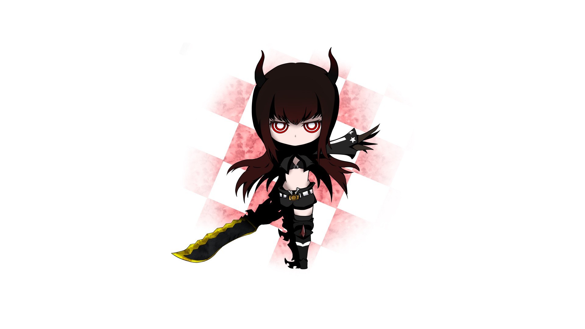 chibi demon girl with sword