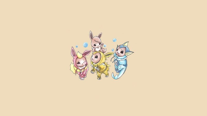 Chibi Eevee Evolution Group