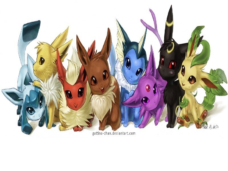 Chibi Eevee Evolutions