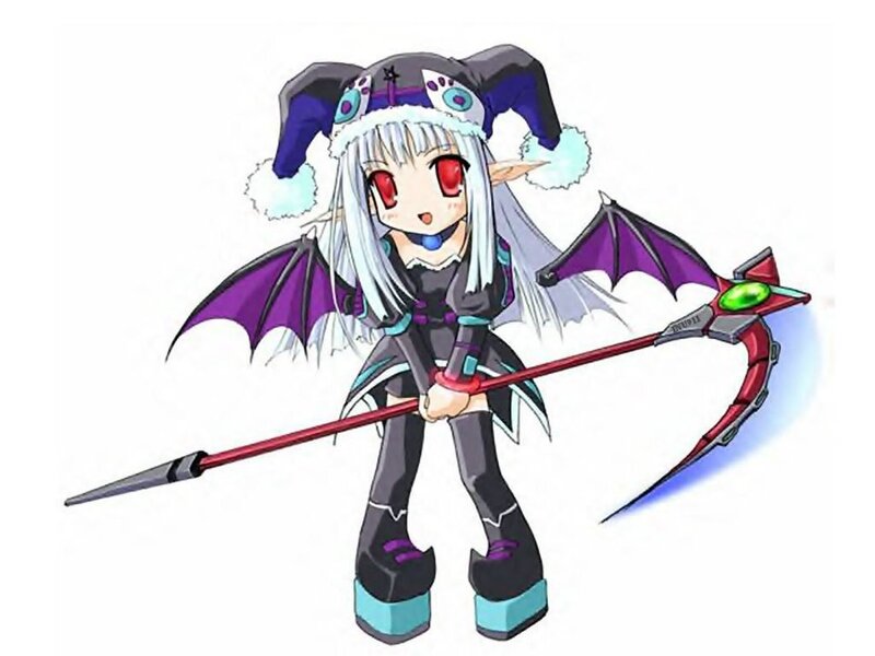 Chibi Elf Character — Purple