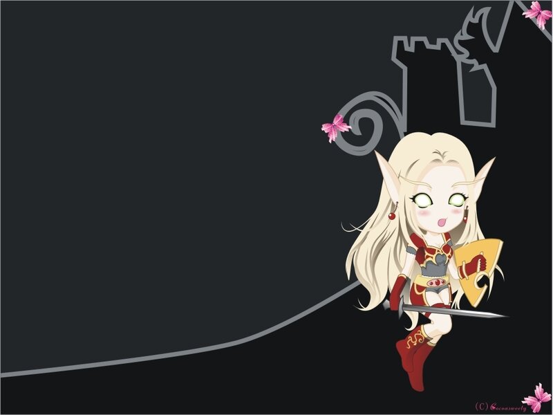 chibi elf warrior girl
