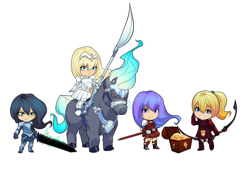Chibi Fantasy Characters — White
