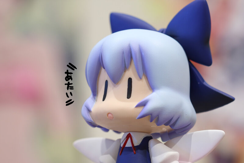 Chibi figurine with blue hair