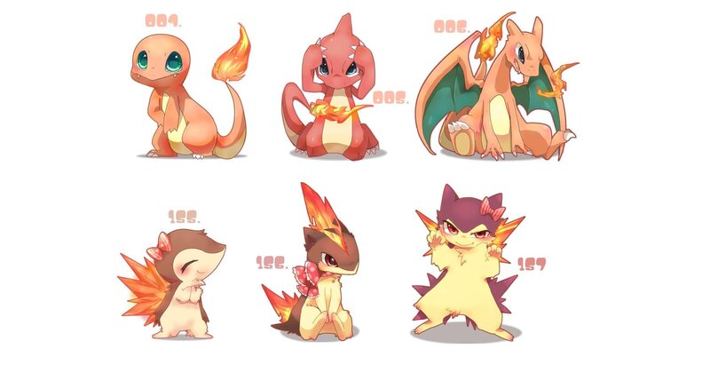 Chibi Fire-type Pokémon
