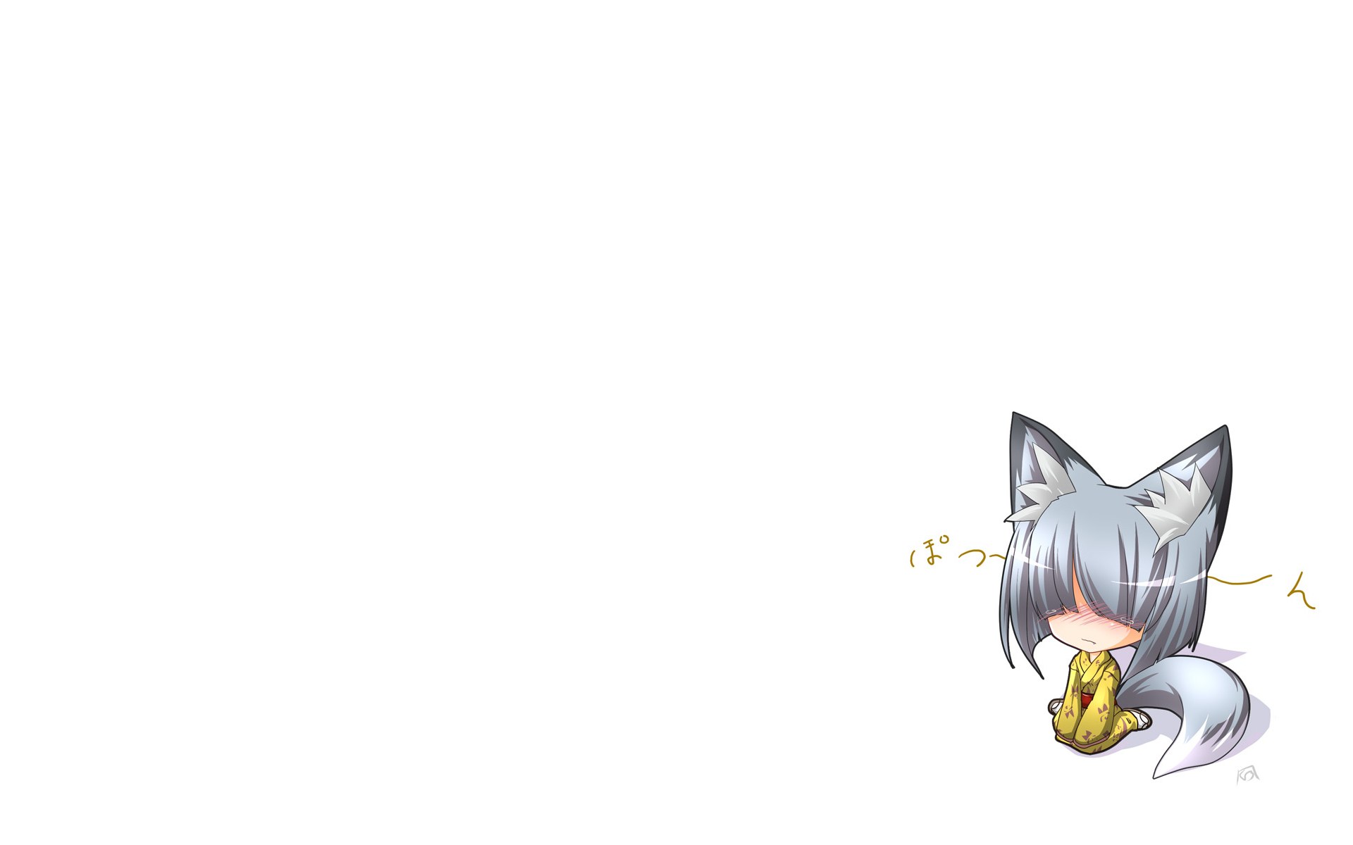 chibi fox character sitting