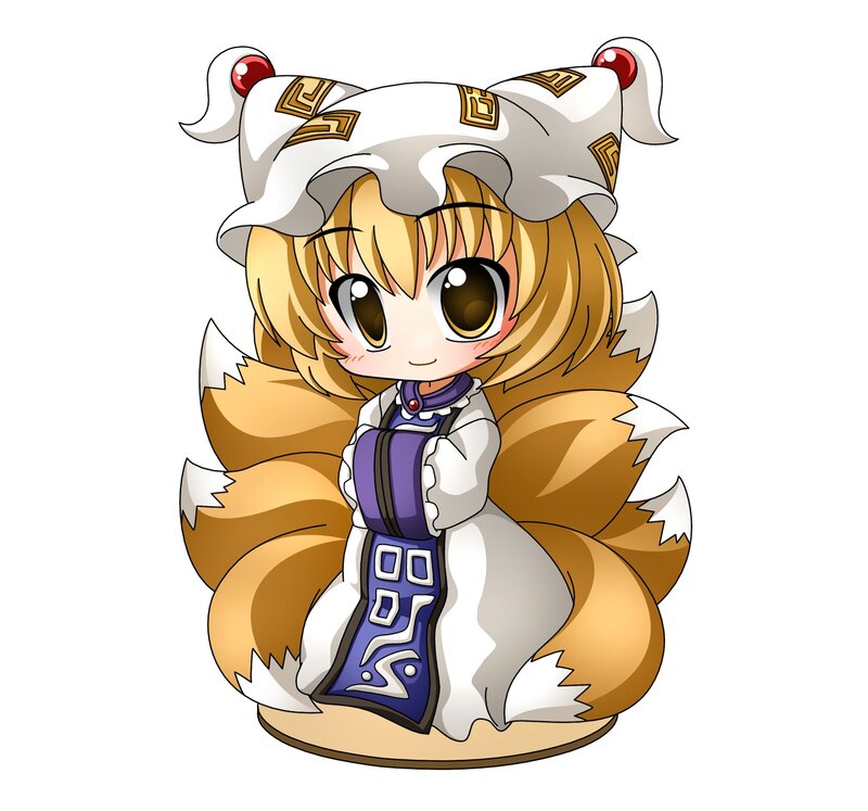Chibi Fox Girl — White, Playful