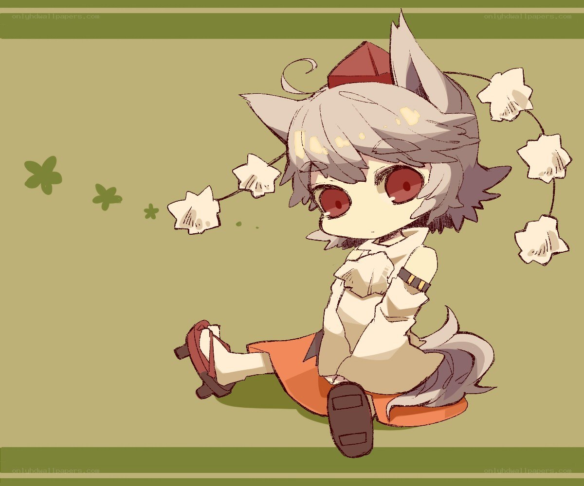 chibi fox girl with flowers