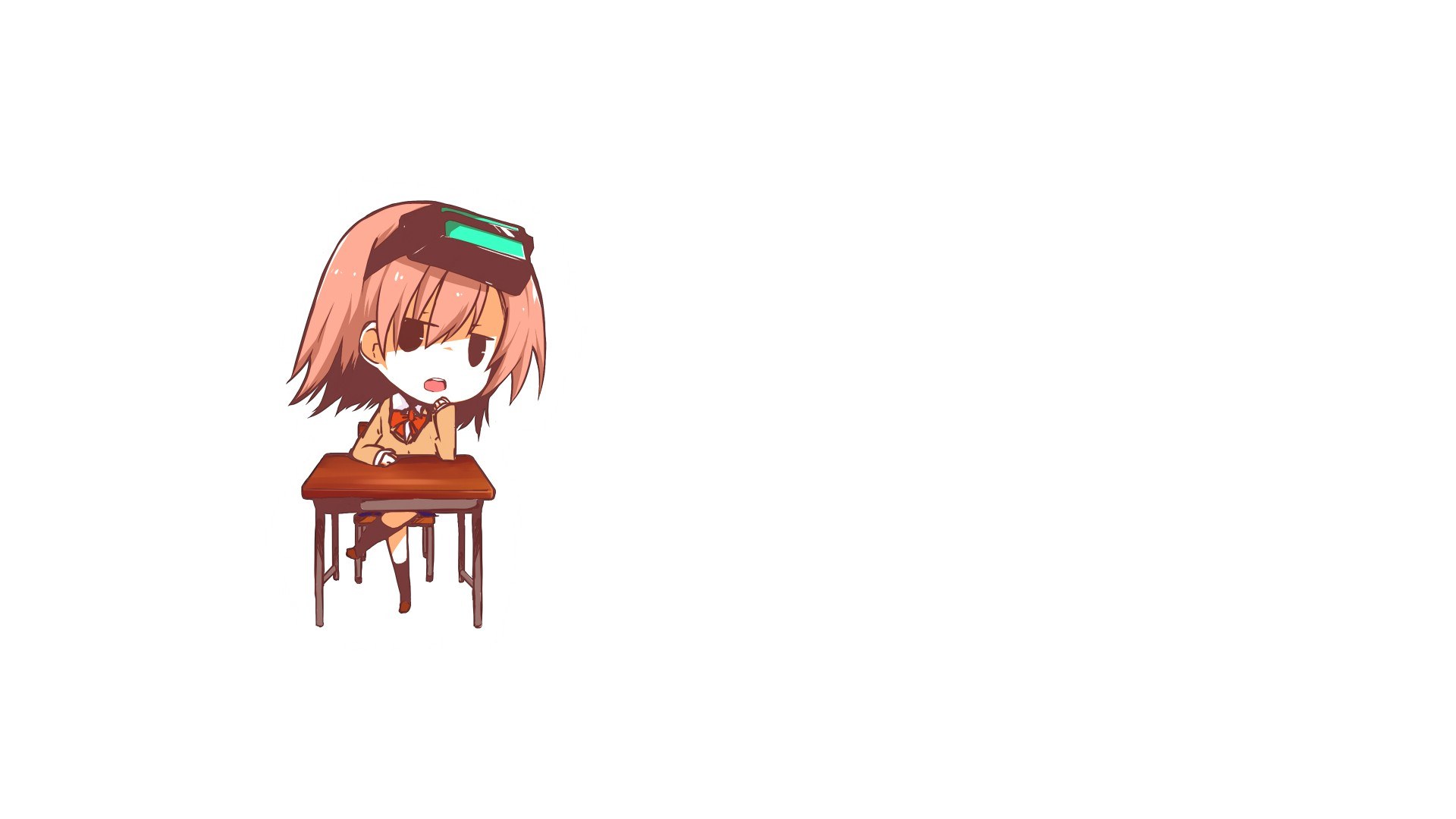 chibi girl at desk