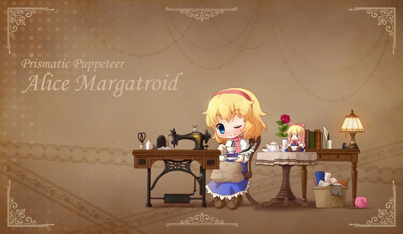 Chibi Girl at Sewing Machine