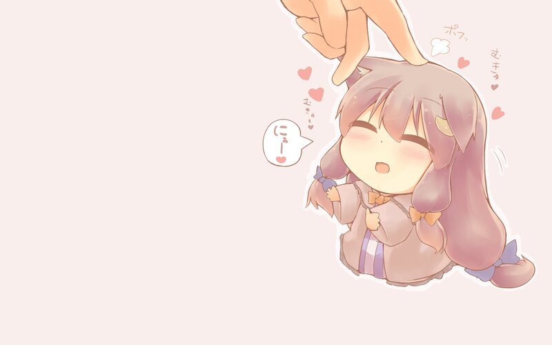Chibi Girl Being Petted