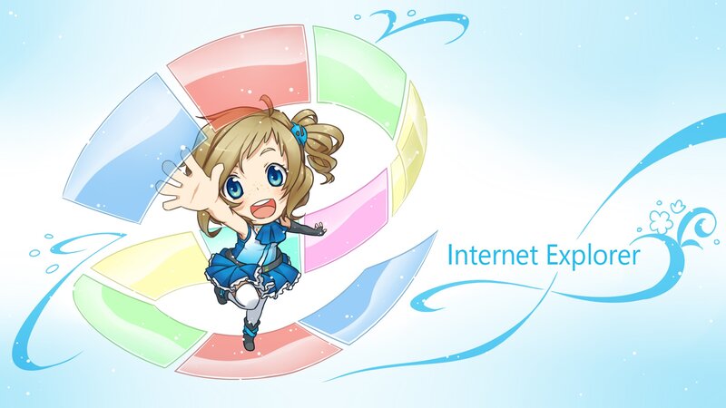 Chibi Girl Character — Blue, Playful