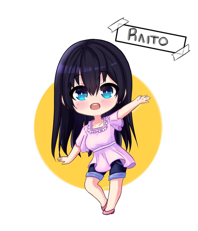 Chibi Girl Character — Purple