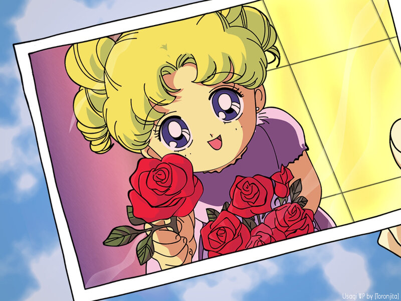 Chibi Girl Holding Roses