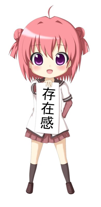 chibi girl holding sign