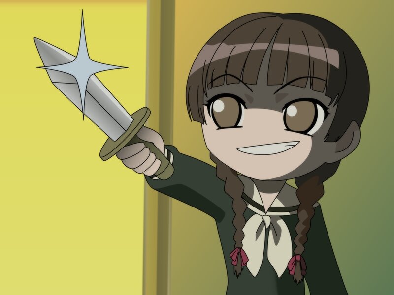 Chibi Girl Holding Sword