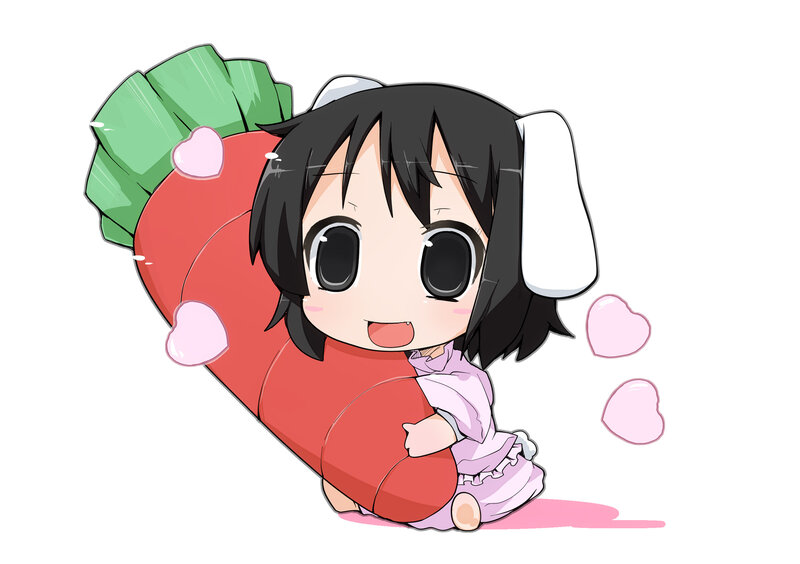 Chibi Girl Hugging Carrot