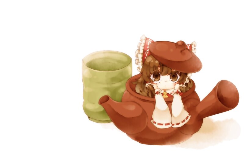 chibi girl in a teapot