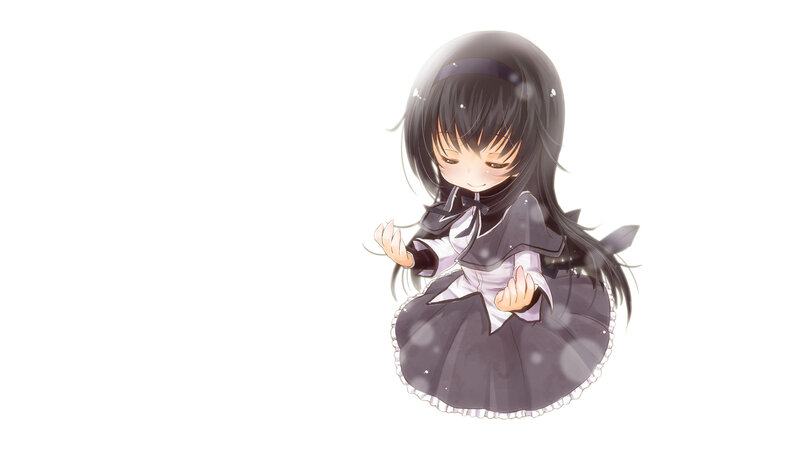 chibi girl in black dress