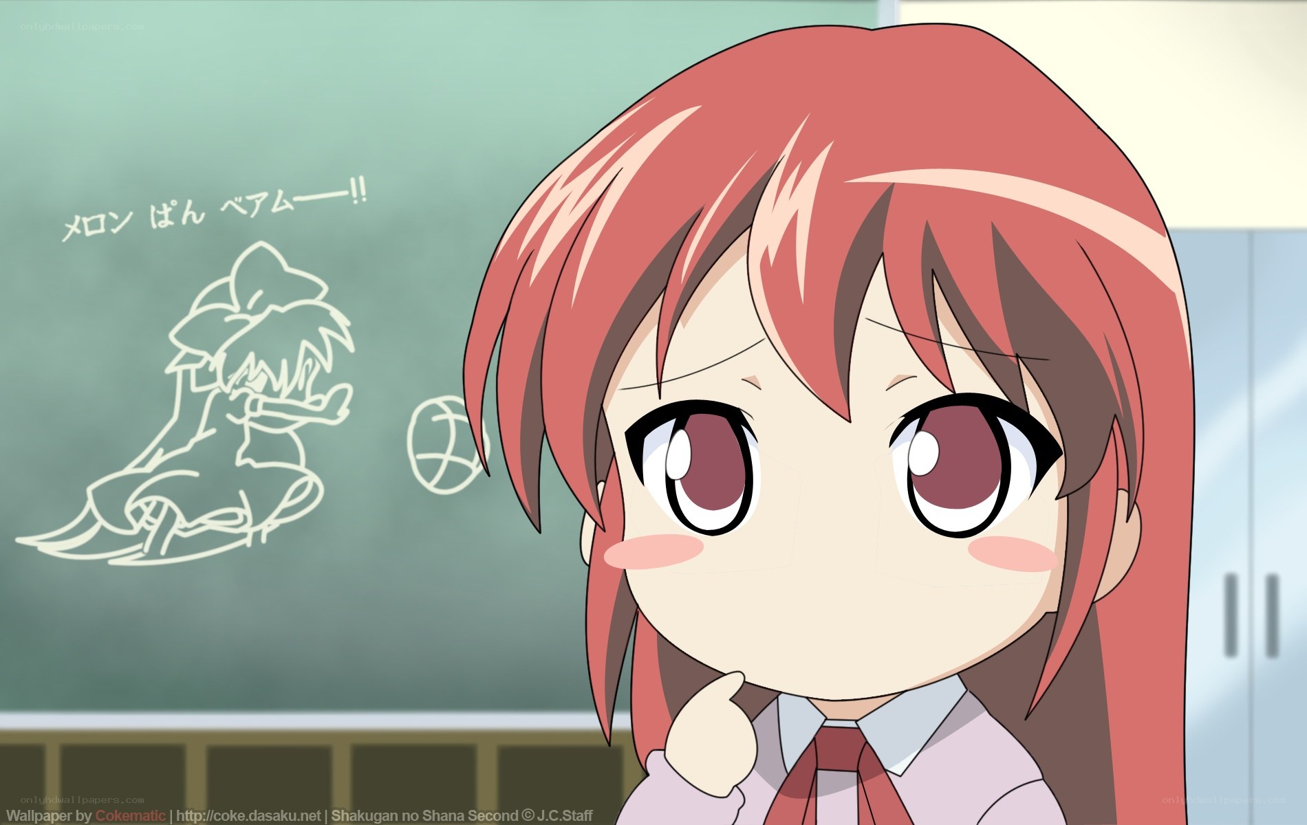 Chibi girl in classroom