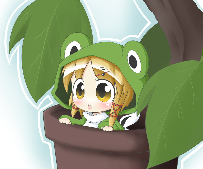 Chibi Girl in Frog Costume