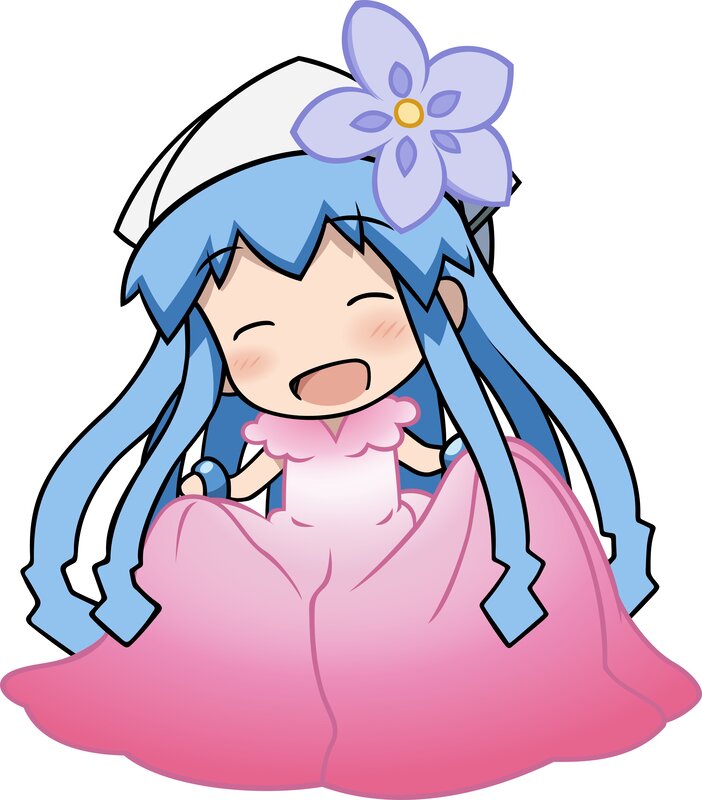 chibi girl in pink dress