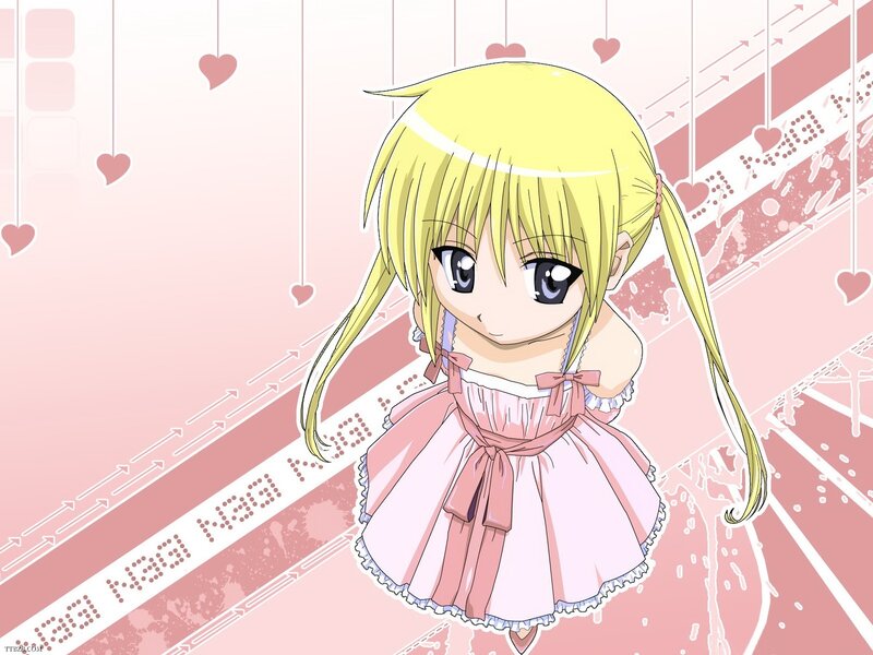 chibi girl in pink dress