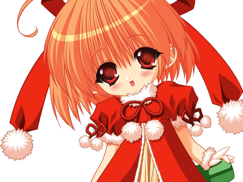 chibi girl in red dress
