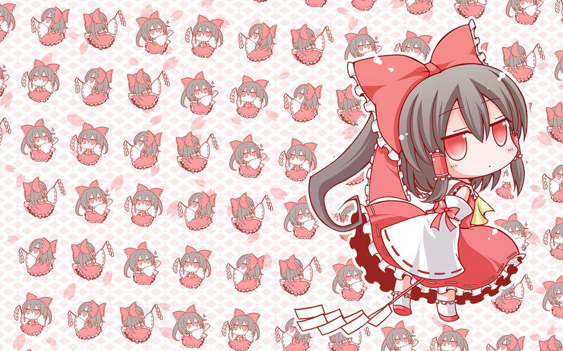 Chibi Girl in Red Dress — Pink