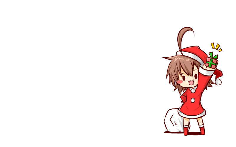 Chibi Girl in Santa Outfit — Red
