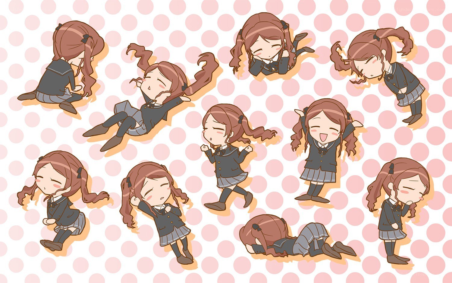 Chibi girl in school uniform