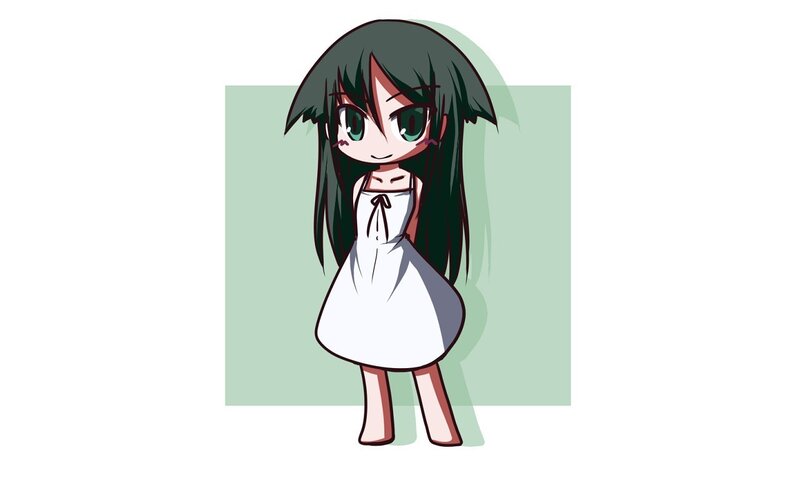 chibi girl in white dress