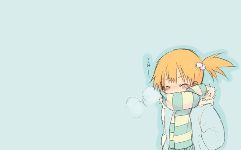 chibi girl in winter clothes