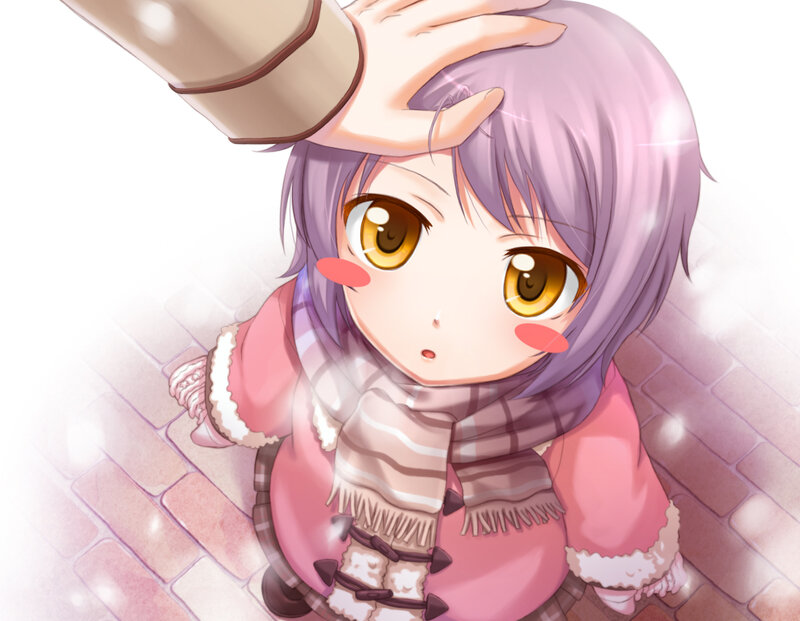 chibi girl in winter clothes