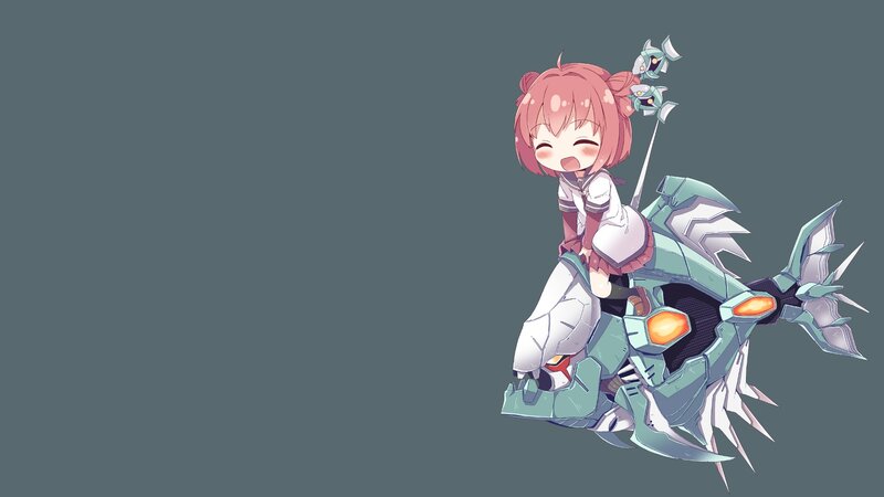 Chibi Girl on Mech