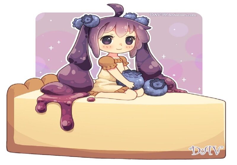 Chibi Girl on Pie