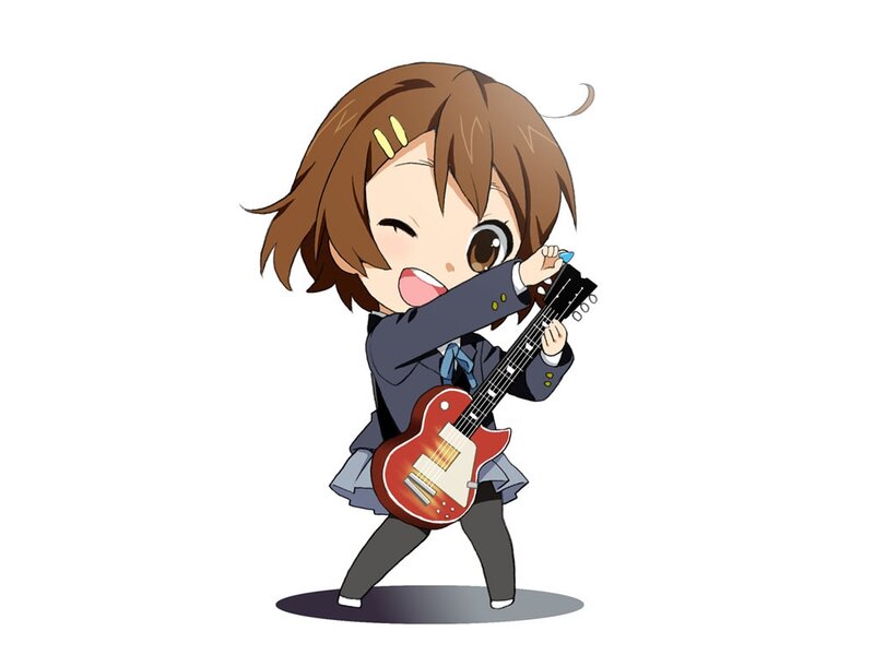 Chibi Girl Playing Guitar