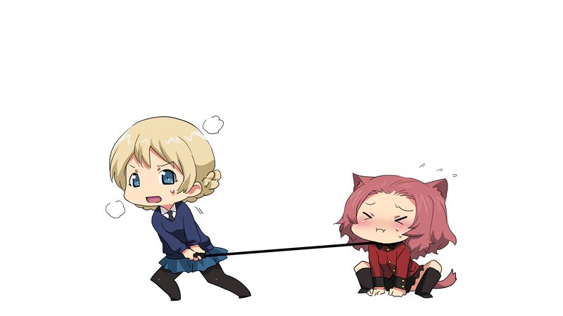 Chibi Girl Pulling Another