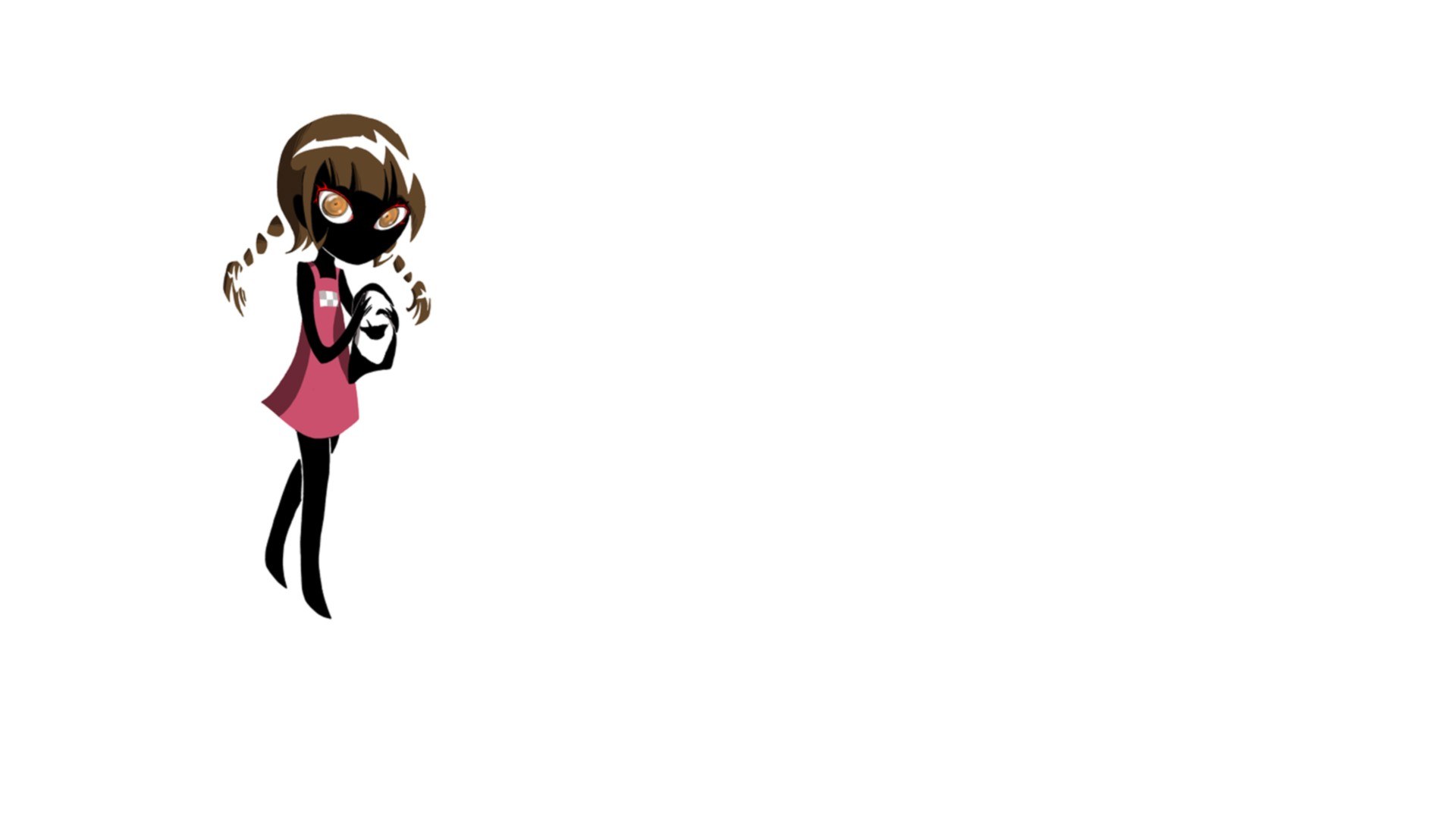 chibi girl with black face