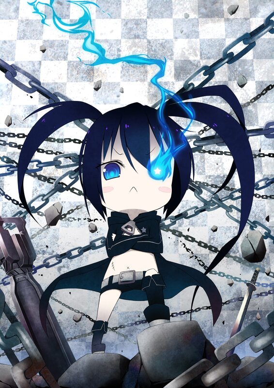 Chibi girl with blue energy