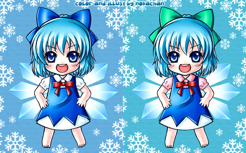 Chibi Girl with Blue Hair — Playful