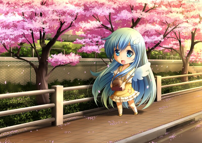 Chibi Girl with Blue Hair