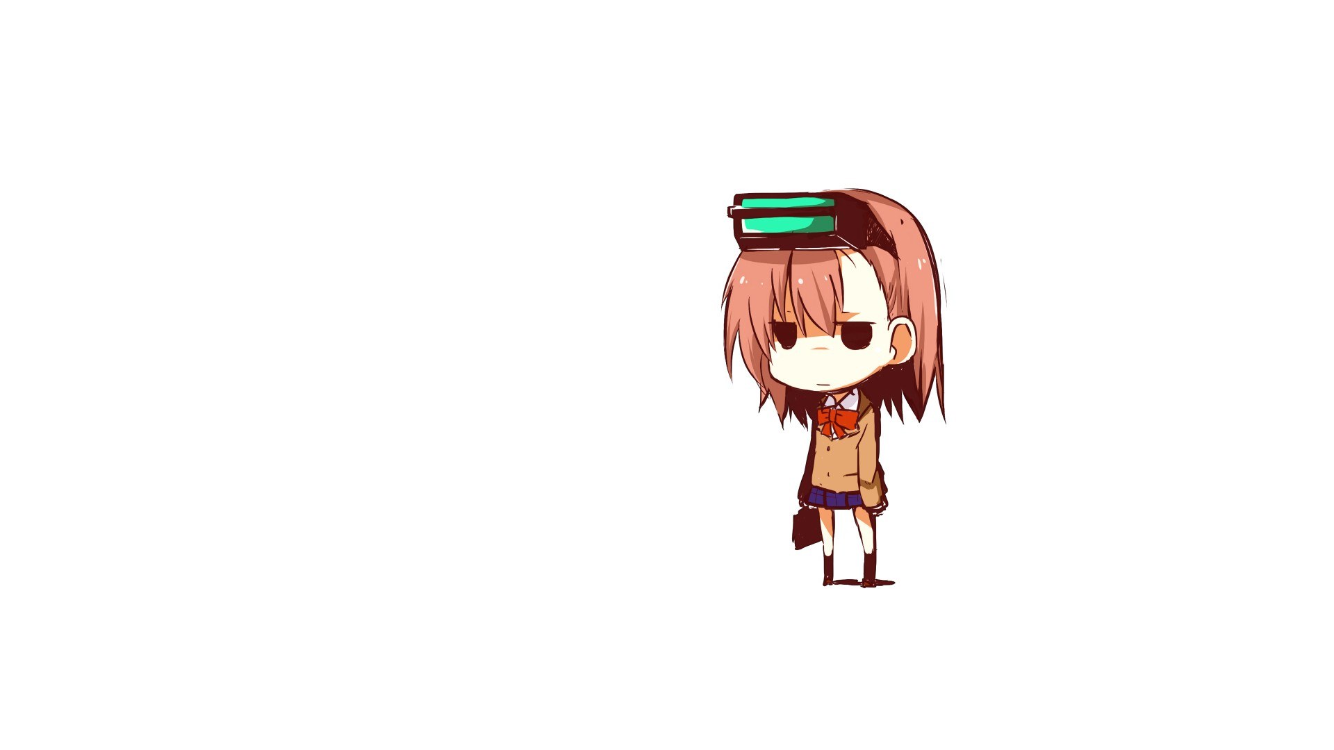 chibi girl with books