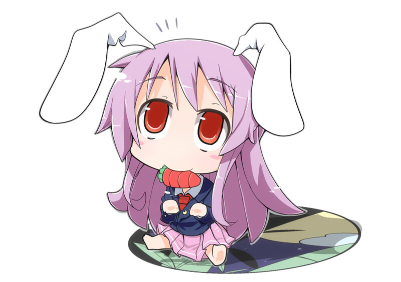 Chibi Girl with Bunny Ears — Purple