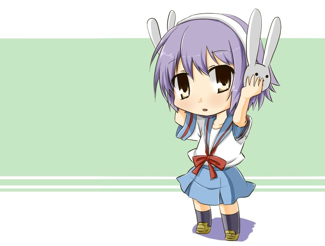 chibi girl with bunny ears