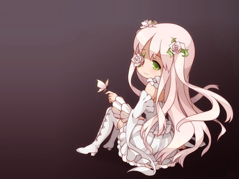 Chibi Girl with Butterfly