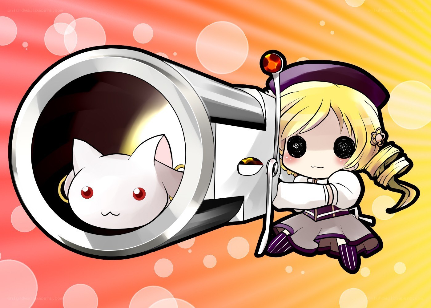 chibi girl with cannon