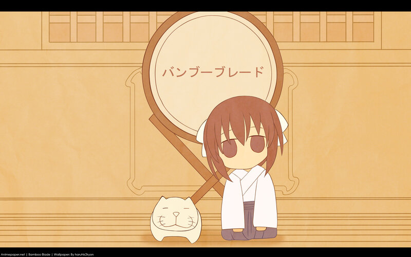 Chibi Girl with Cat — Beige